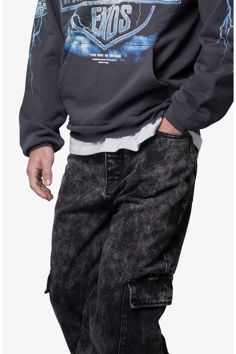 Void Baggy Cargo Jeans, Alternate, color, WASHED BLACK