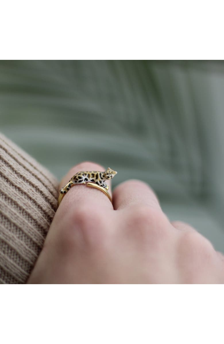 Bill Skinner Studio Clouded Leopard Open Ring, Alternate, color, Leopard