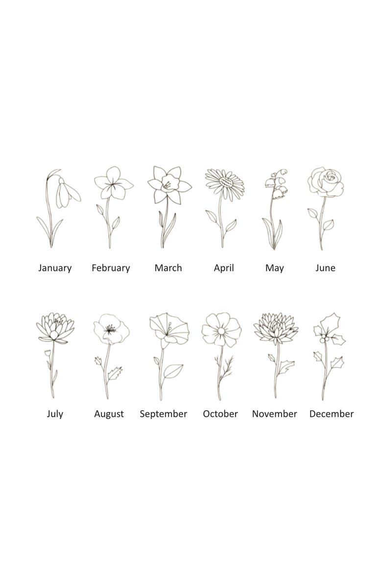 Set & Stones Tawney Birth Flower Pendant Necklace, Alternate, color, Gold / April