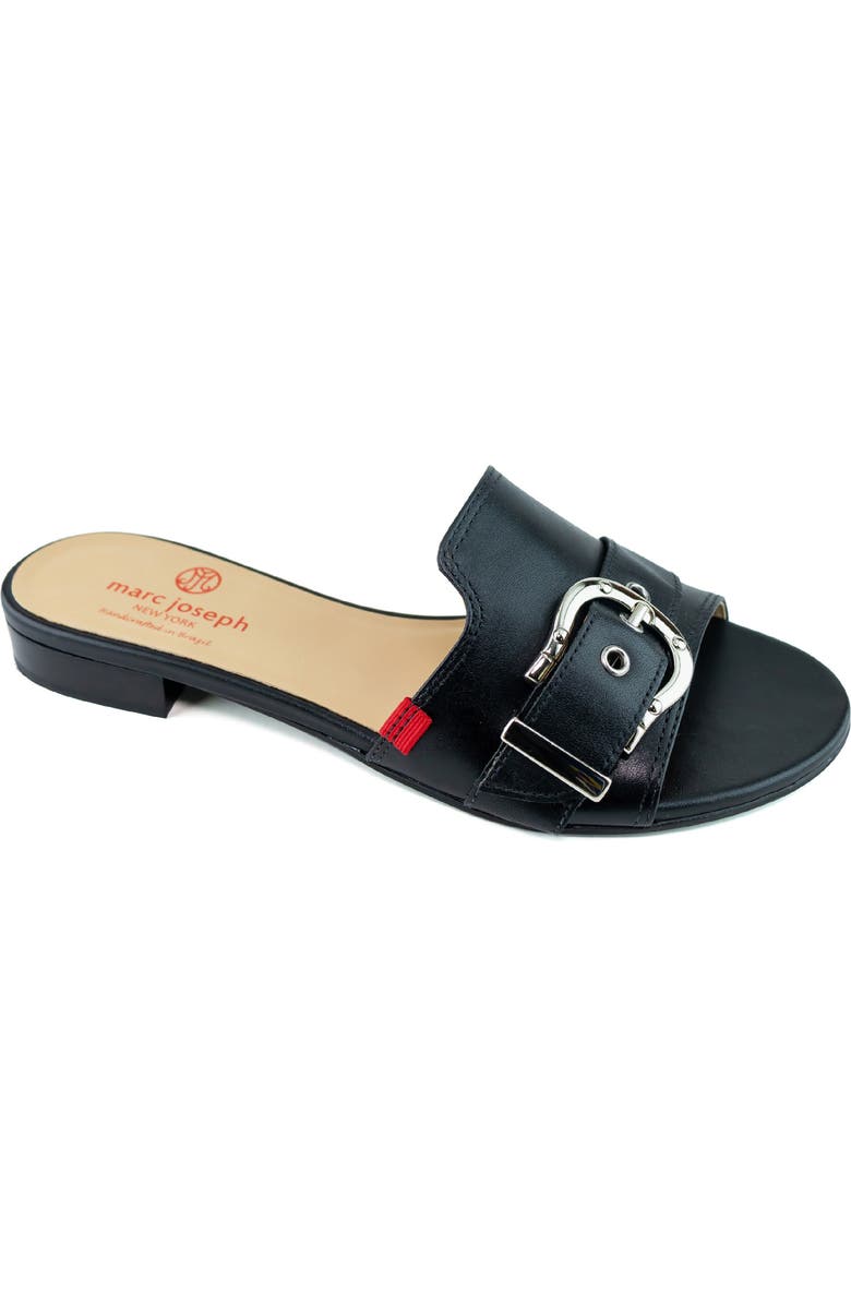 Marc Joseph New York Rochelle Place Slide Sandal, Main, color, Black Napa Soft