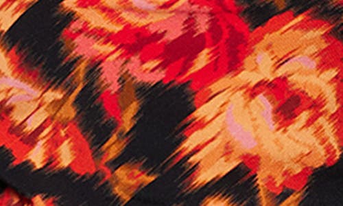 Lost + Wander Evenign Bloom Cold Shoulder Midi Dress In Brown