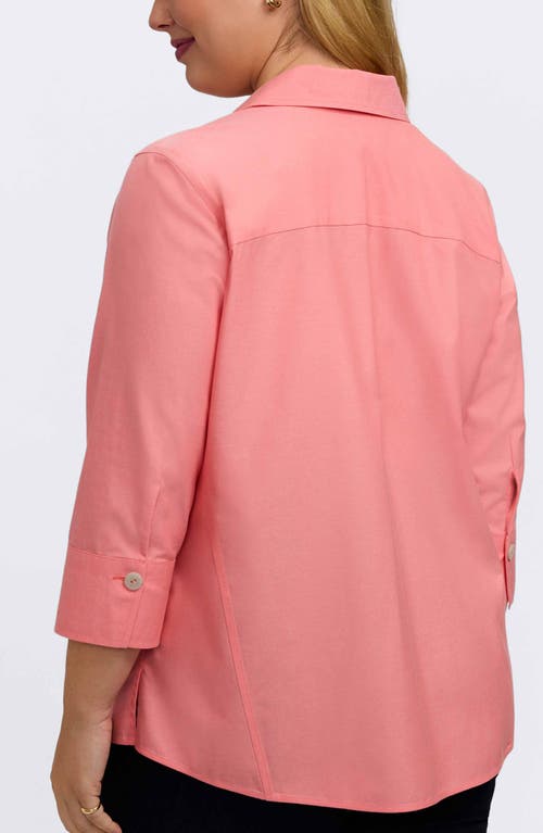 Foxcroft Paityn Non-iron Button-up Shirt In Pink