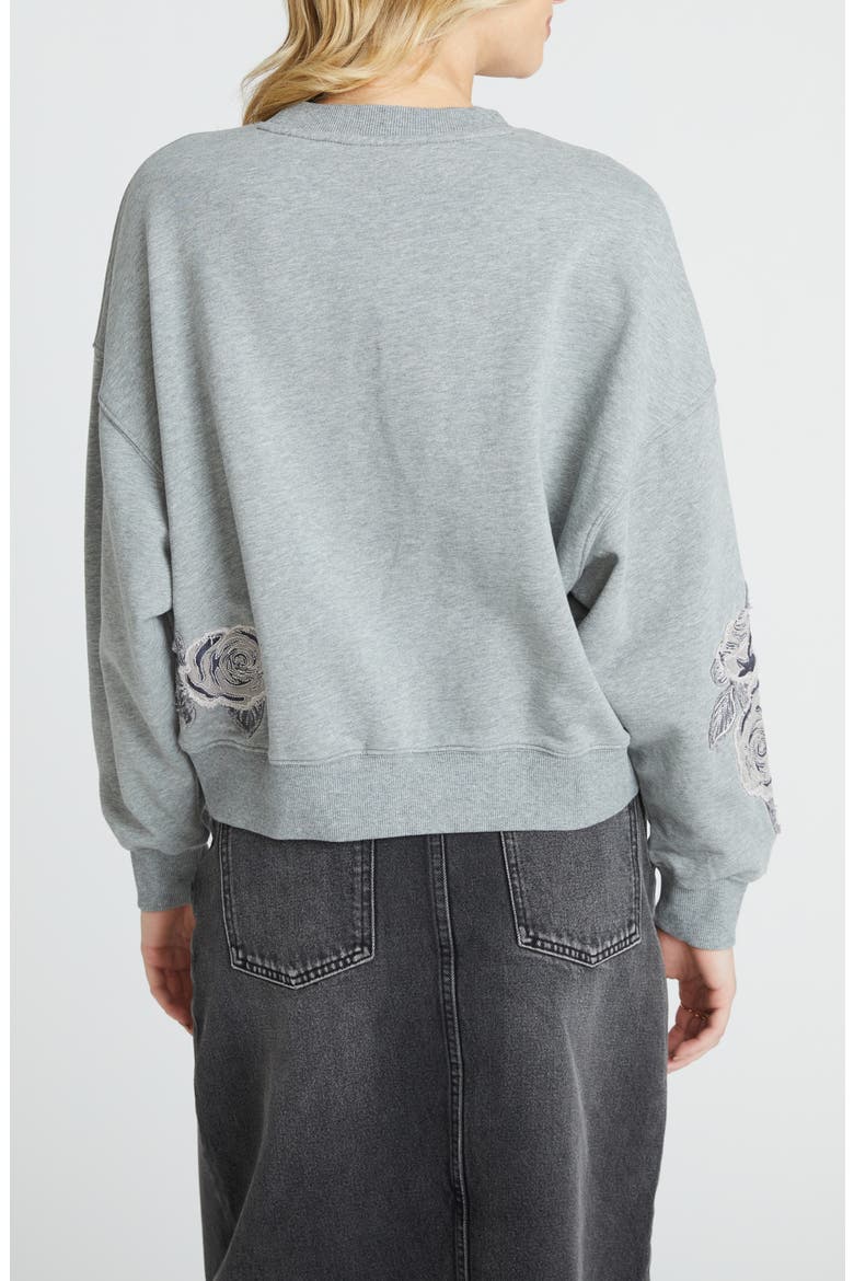 Teddy Crewneck Sweatshirt, Alternate, color, GREY