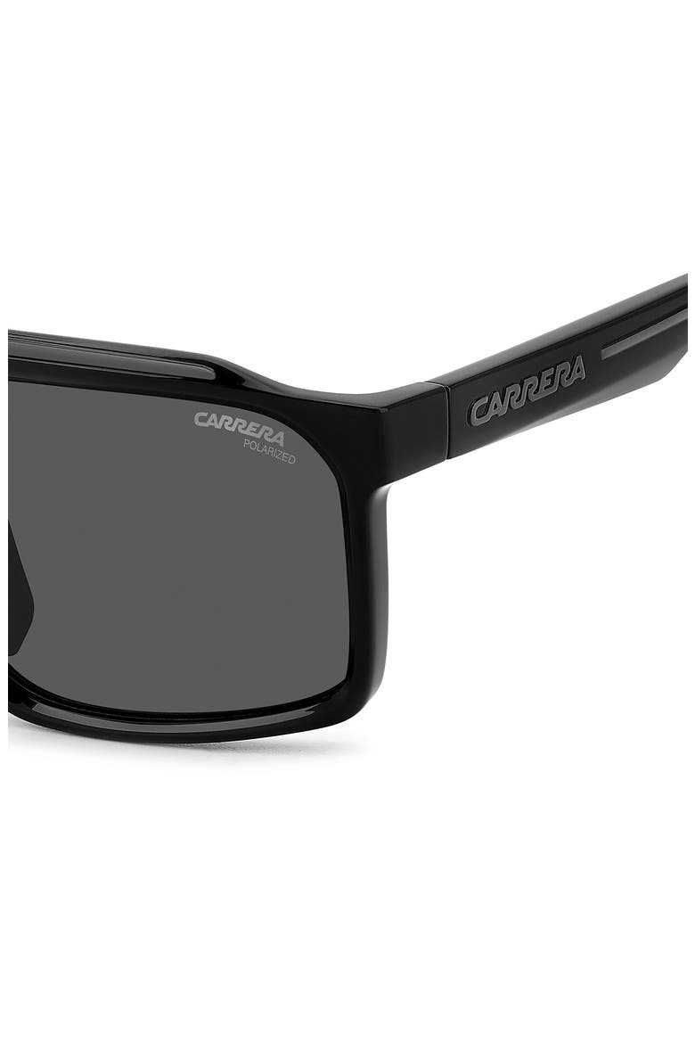 C Sport 59mm Rectangular Sunglasses, Alternate, color, BLACK/ GREY PZ