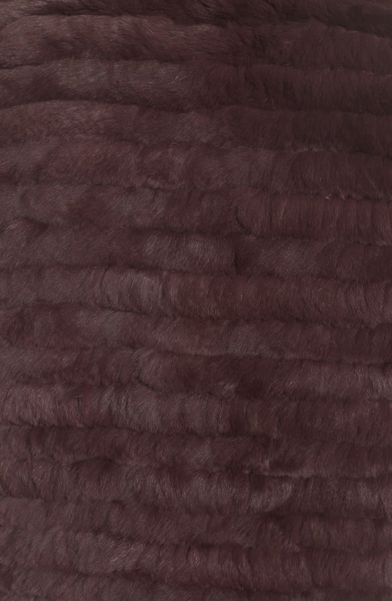 Love Token Genuine Rabbit & Fox Fur Vest, Alternate, color, Wine