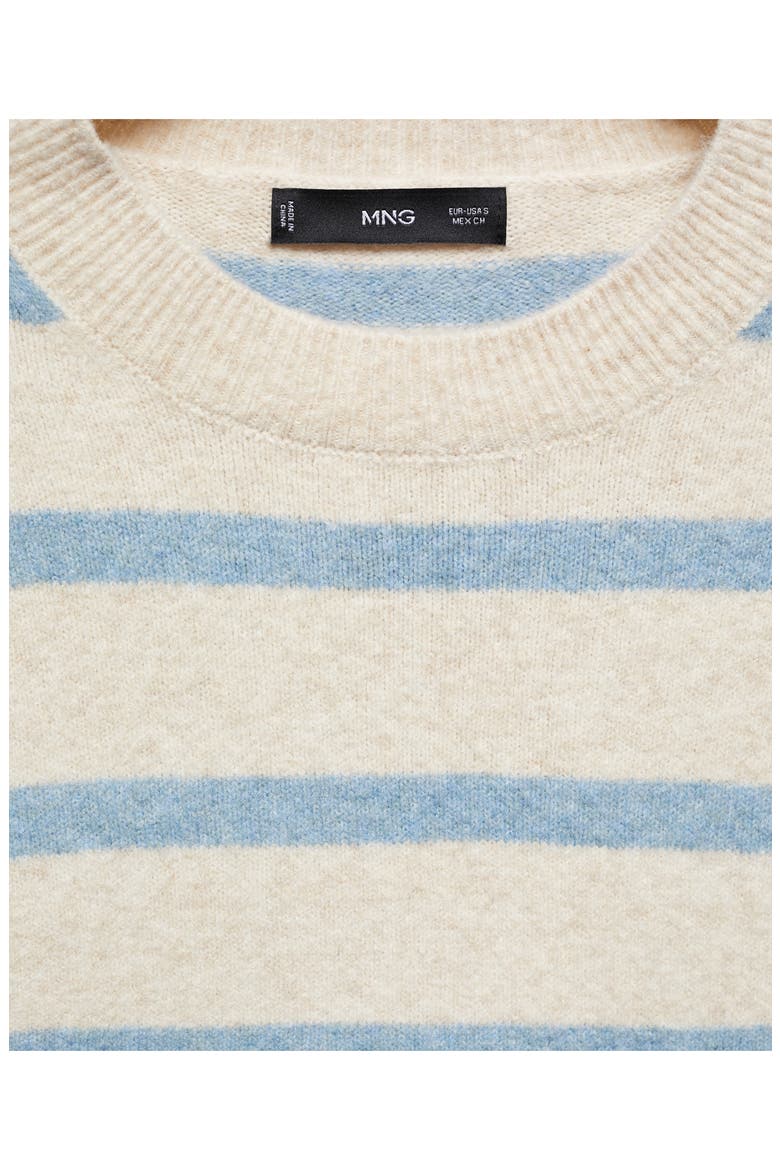 Stripe Crewneck Sweater, Alternate, color, SKY BLUE