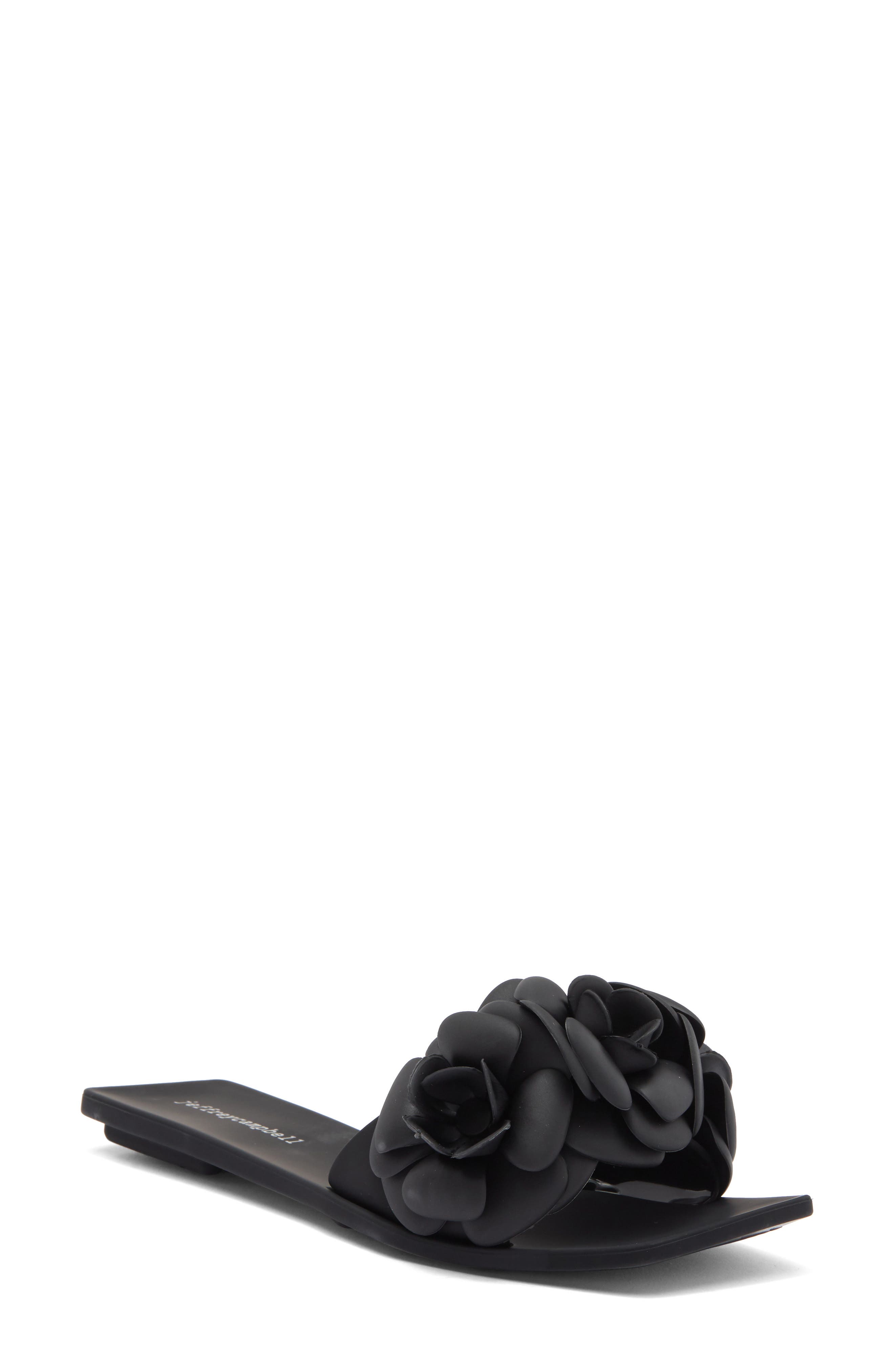 Jeffrey Campbell 3D Flower Jelly Slide Sandal, Main, color, 