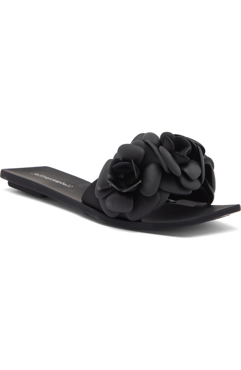 Jeffrey Campbell 3D Flower Jelly Slide Sandal, Main, color,