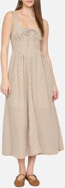 Blu Pepper Gingham Fit & Flare Midi Dress