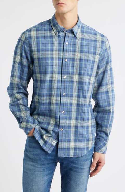 Franklin Modern Fit Plaid Cotton Button-Up Shirt
