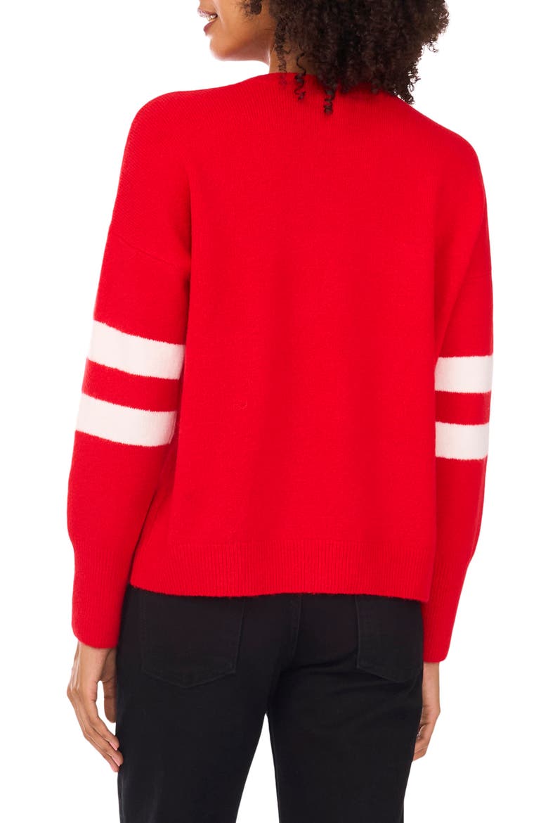 Number 28 Sweater, Alternate, color, BRIGHT CHERRY SW