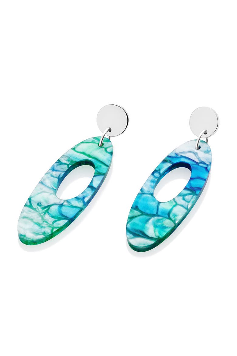 Hepworth Earrings - Blue & Green Lava, Alternate, color, Blue & Green Lava
