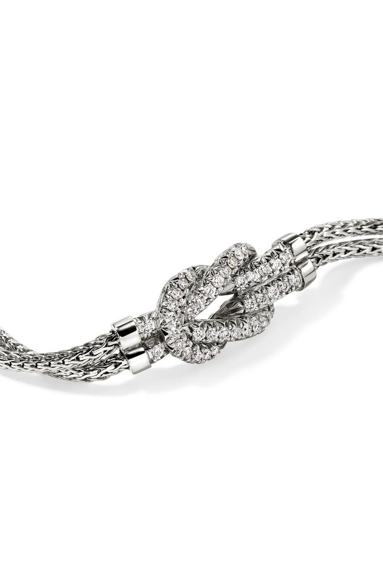 John Hardy Love Knot Bracelet, Diamonds, Alternate, color, Silver