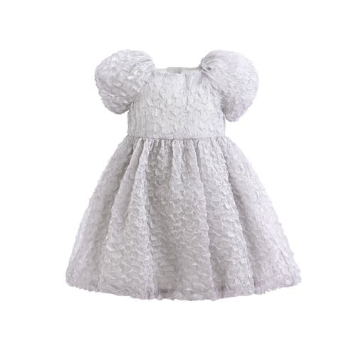 Sweet Cactus Textured Empire Dress In White