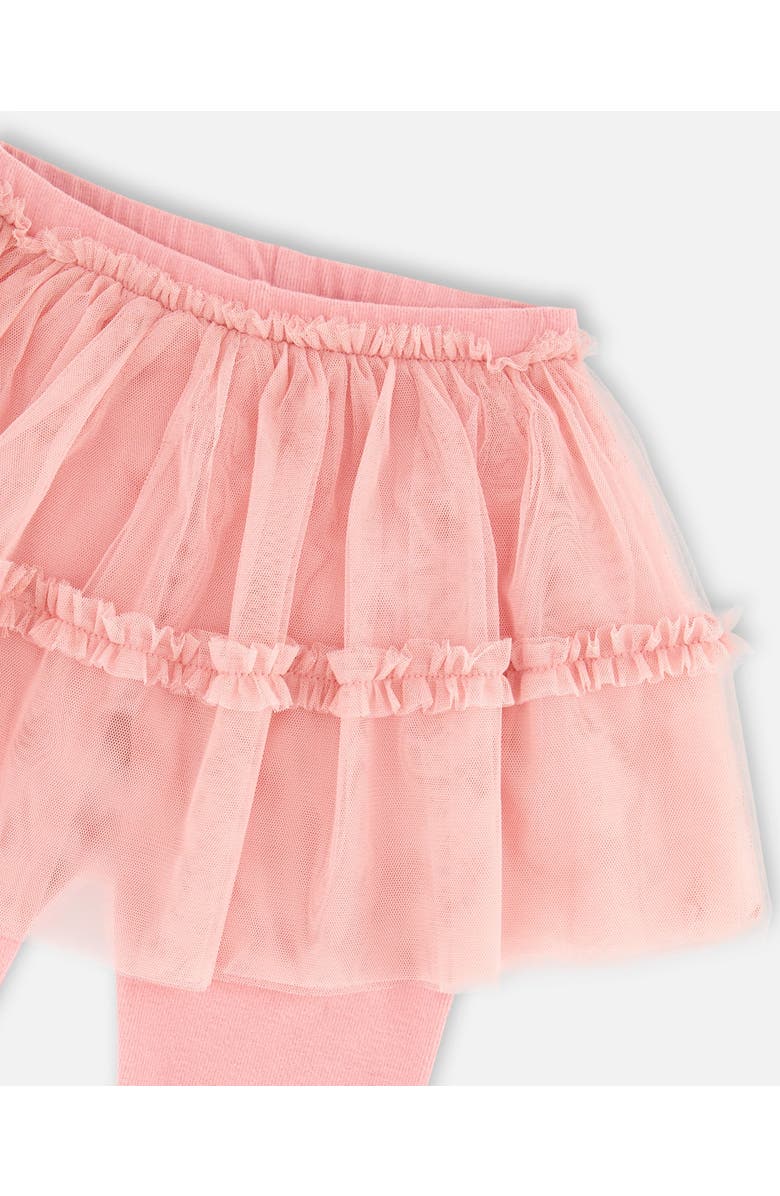 Deux par Deux Girl's Leggings With Tulle Skirt Pink, Alternate, color, 