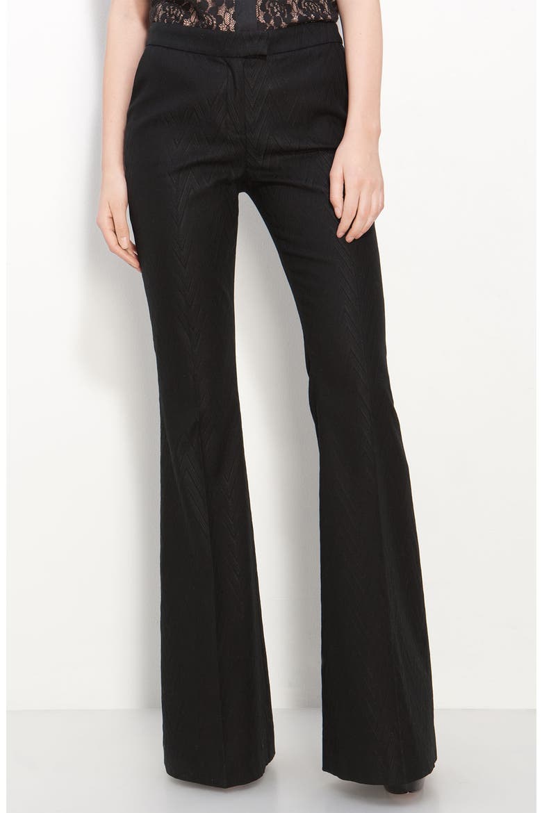 'Hutton' Flare Leg Pants, Main, color, BLACK