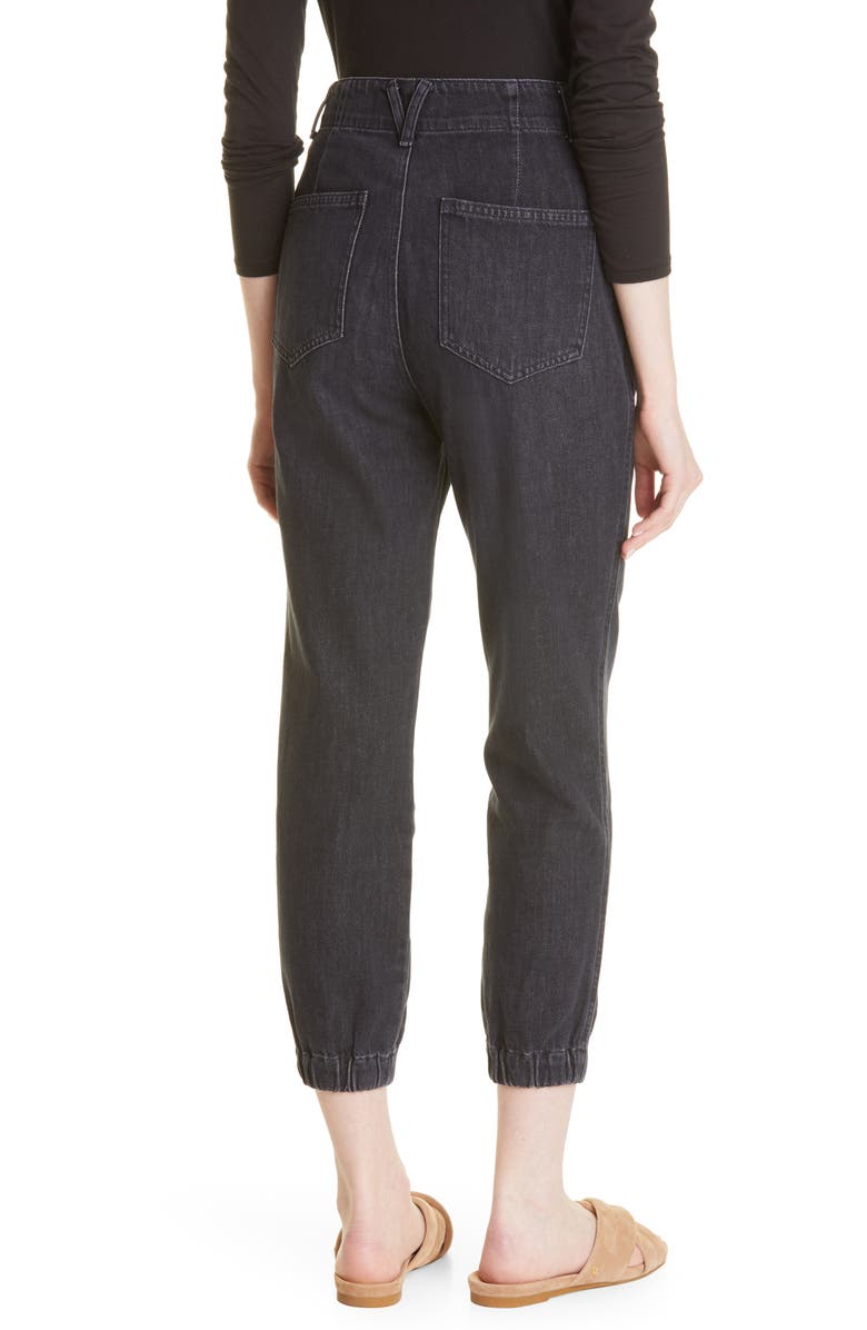Veronica Beard Bolton High Waist Nonstretch Jogger Jeans, Alternate, color,