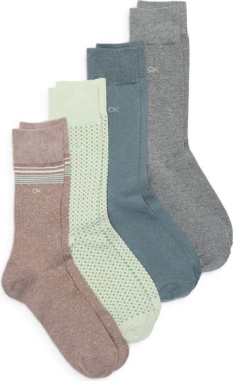 Calvin Klein Men's 4-Pack Assorted Dress Socks - Black Calvin Klein Men's 4-Pack Assorted Dress Socks - Black