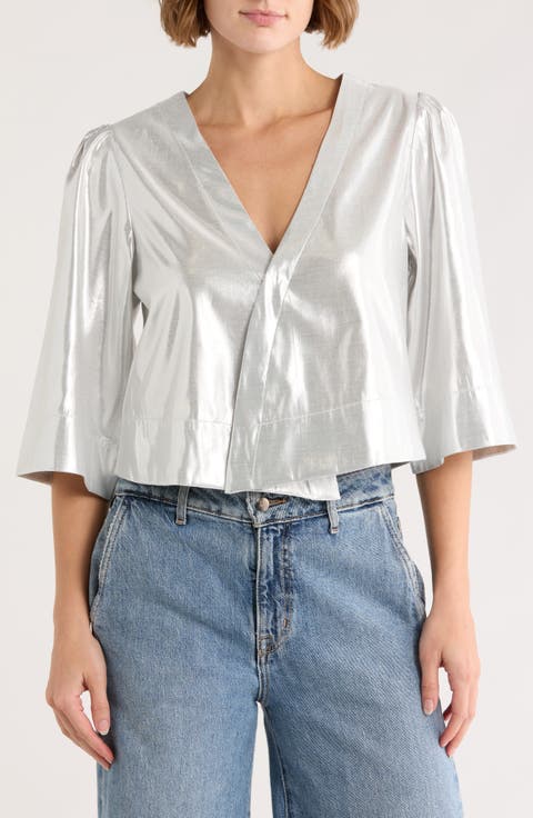 The Lady Puff Sleeve Wrap Top