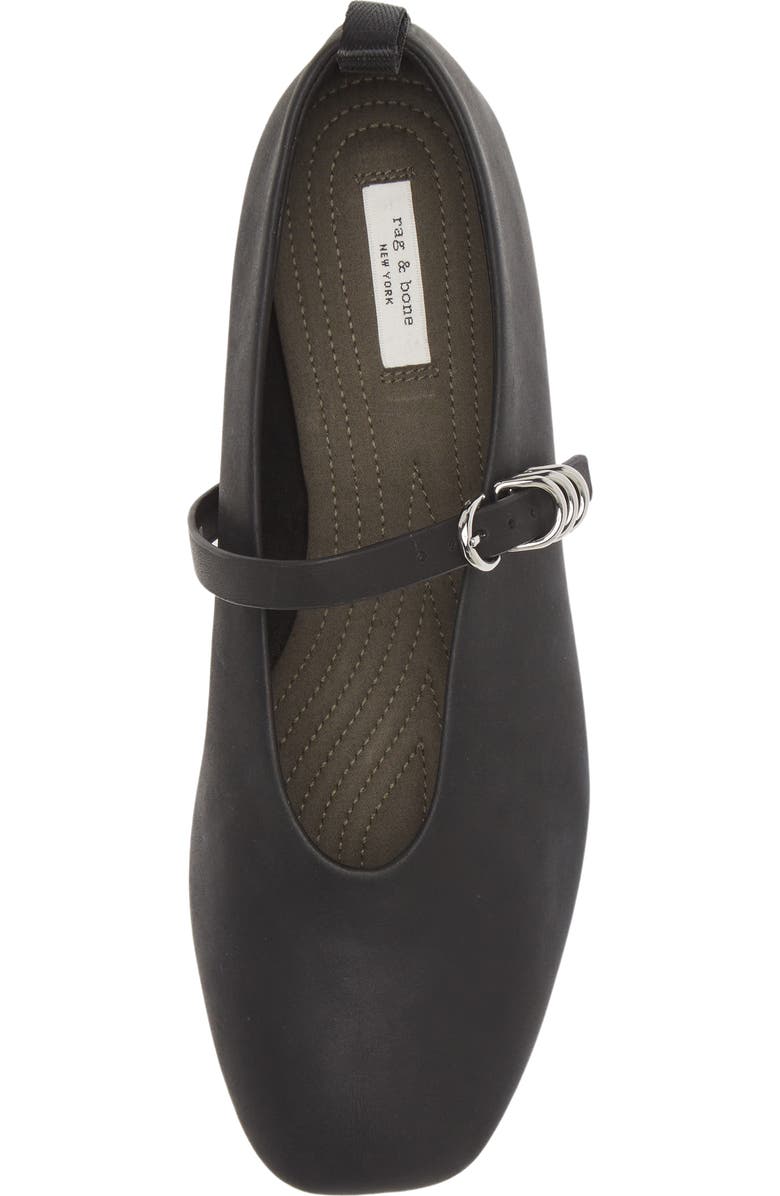 rag & bone Spire Mary Jane Flat, Alternate, color, Blk