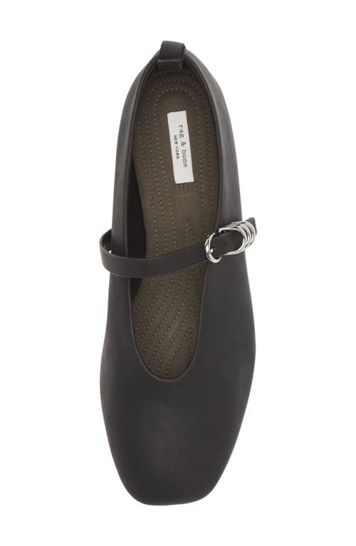 Rag & Bone Black Spire Mary Jane Ballerina Flats In Black