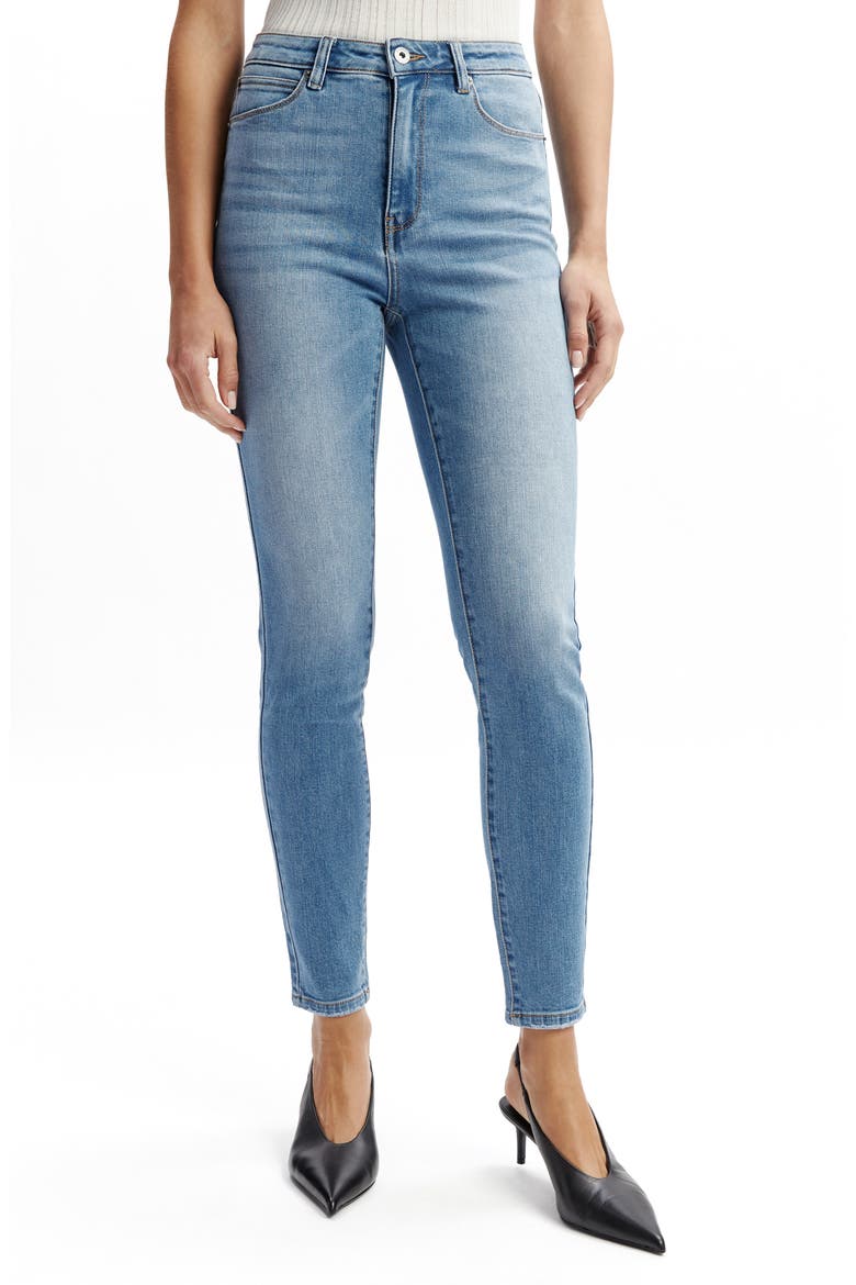 Khloe High Waist Crop Skinny Jeans, Main, color, DARK DENIM