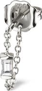 MARIA TASH Baguette Diamond Single Chain Wrap Drop Earring