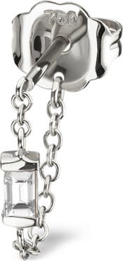 MARIA TASH Baguette Diamond Single Chain Wrap Drop Earring
