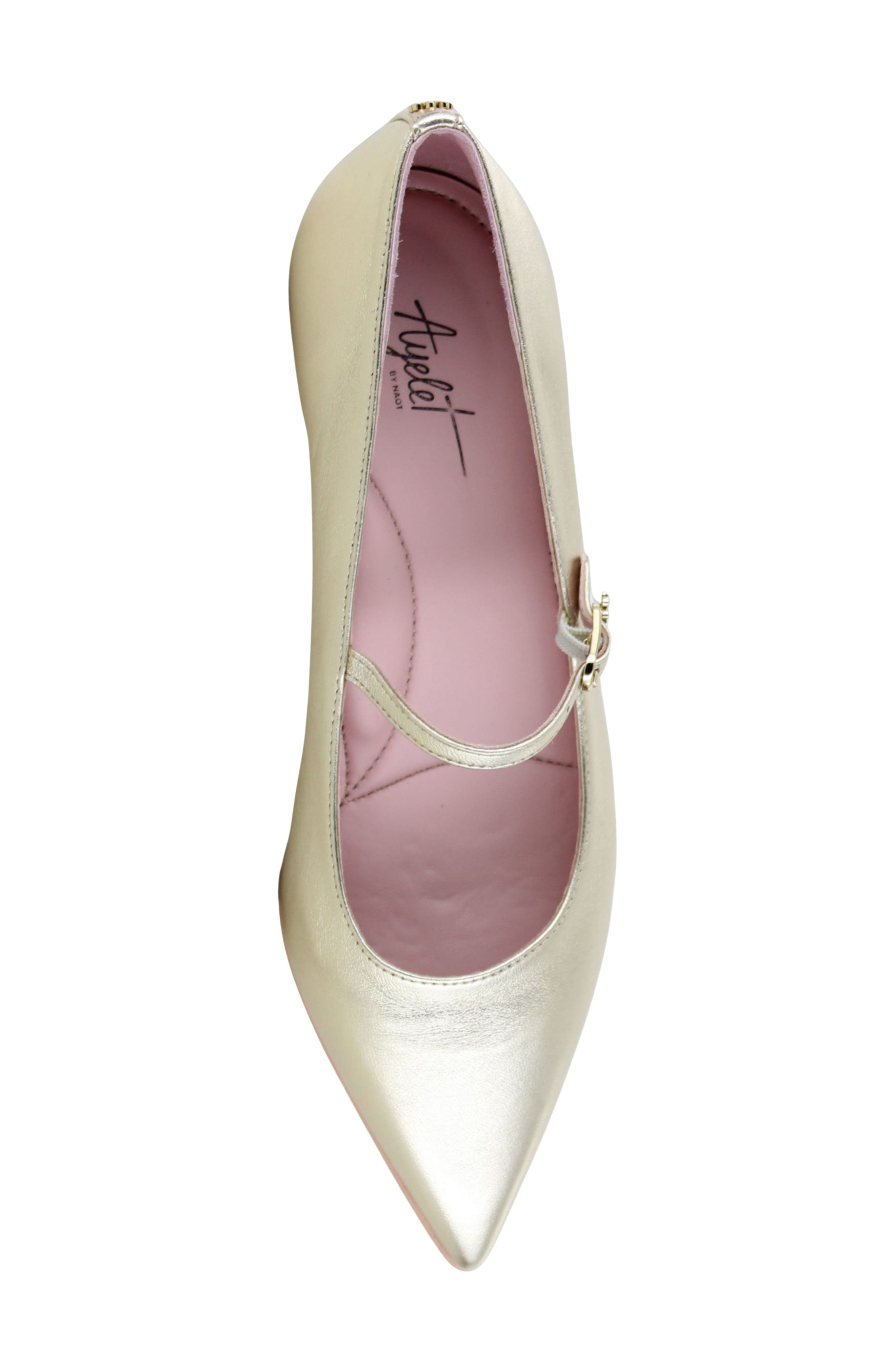 Naot Rosalie Pointed Toe Pump, Alternate, color, Gold Metallic Heather