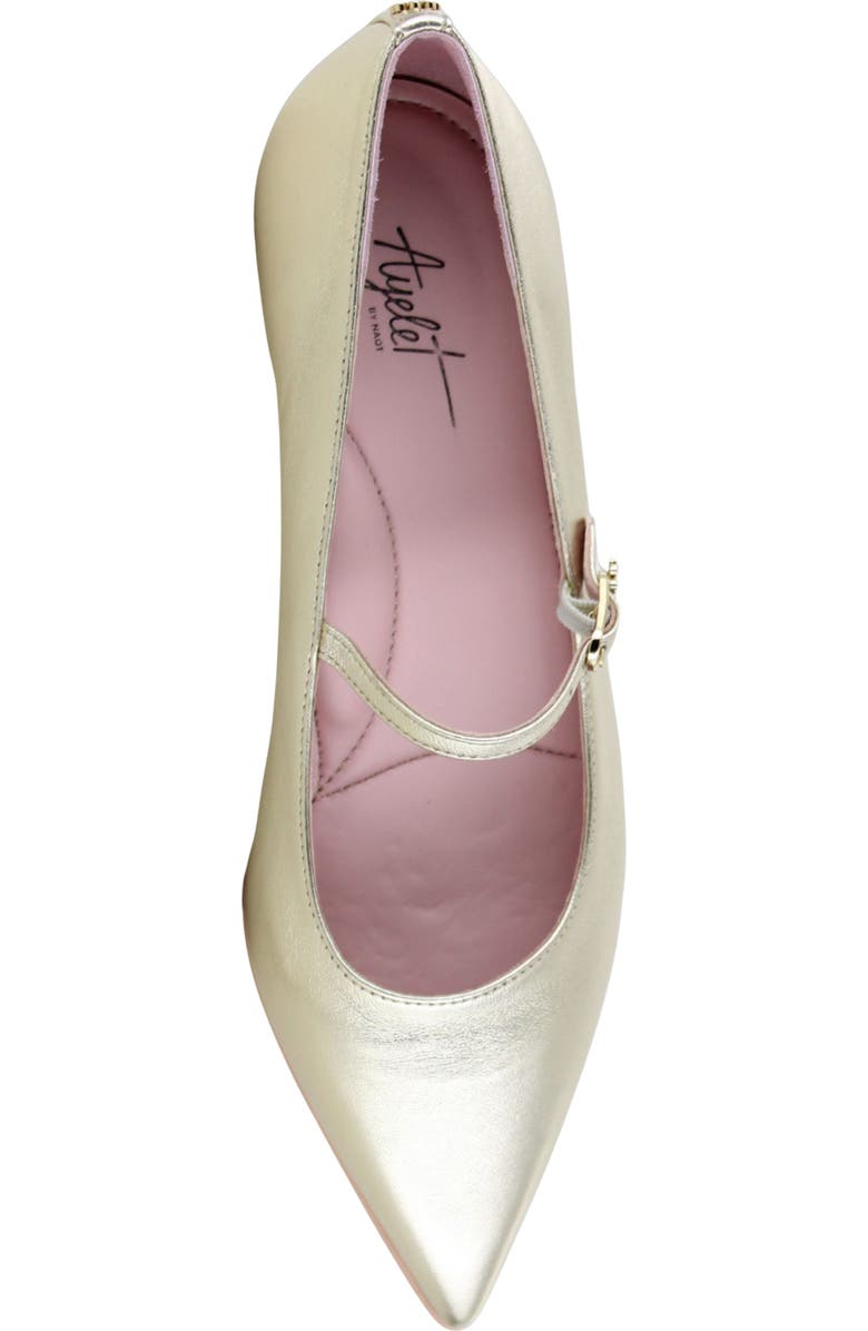 Naot Rosalie Pointed Toe Pump, Alternate, color, Gold Metallic Heather