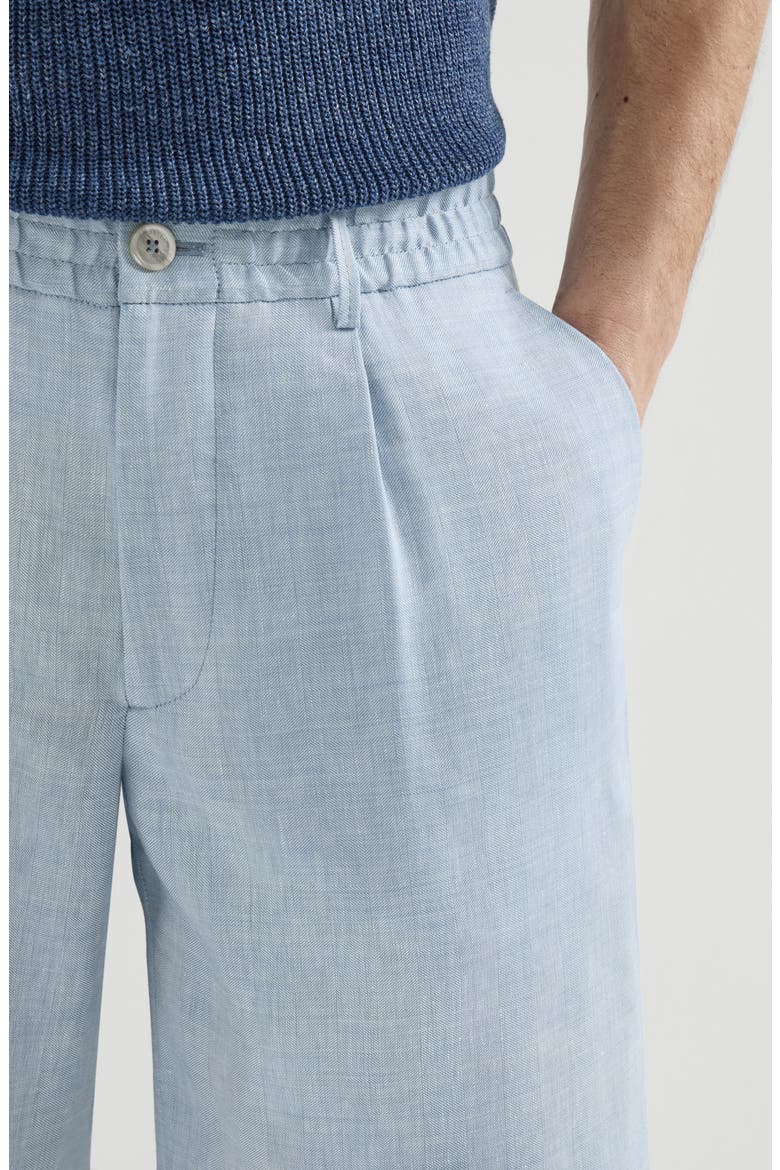 Chevron Bermuda shorts, Alternate, color, Azure