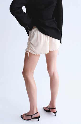 Embroidered Cinched Shorts