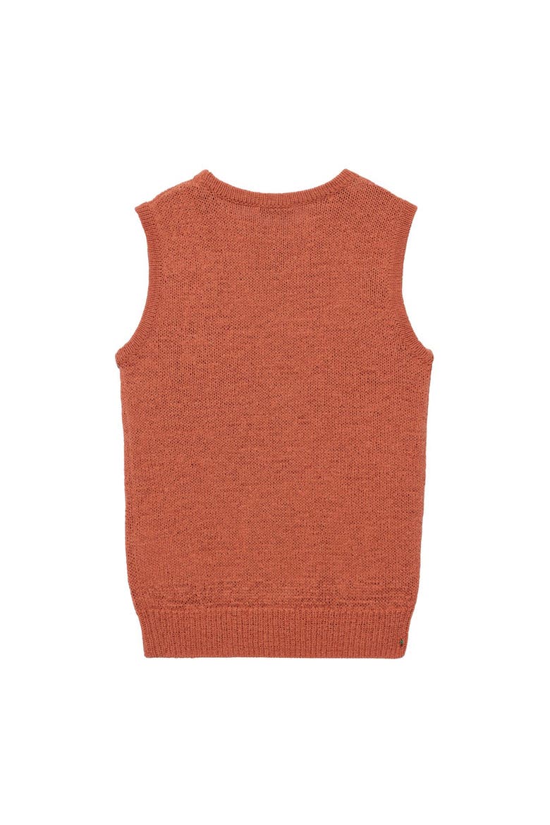 Cotton Blend Knit Top, Alternate, color, Orange