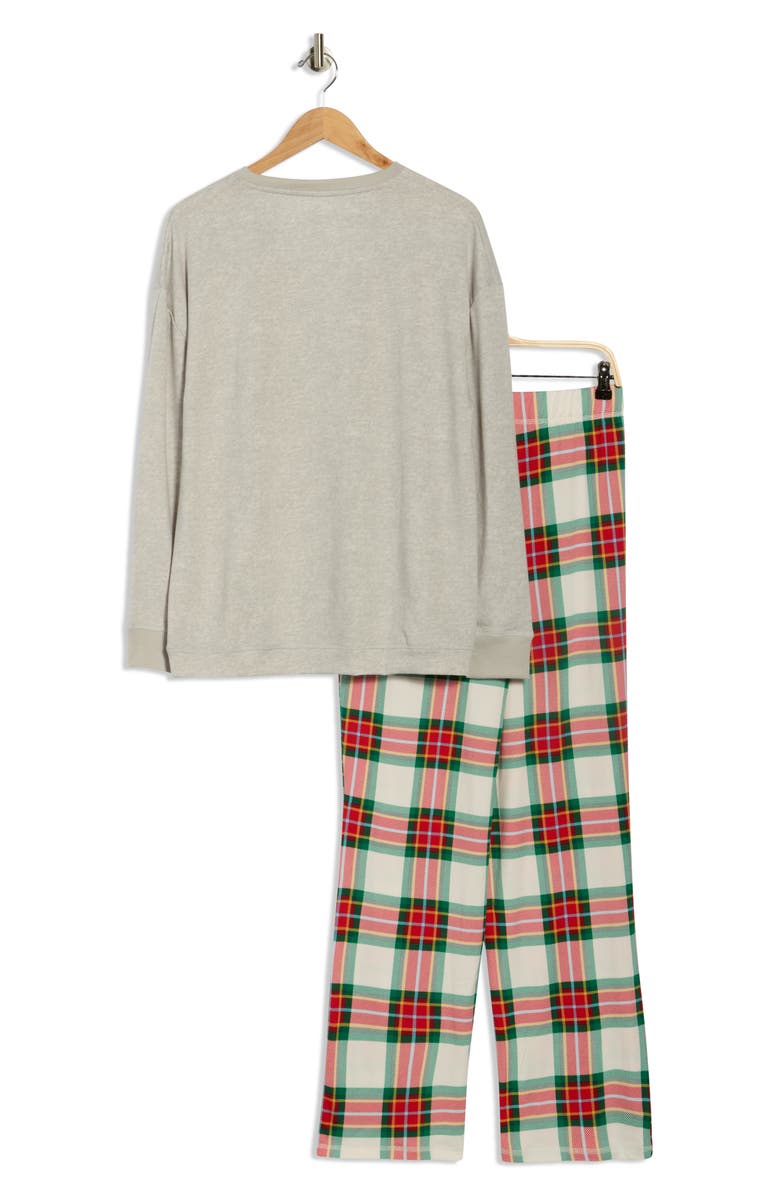 JACLYN Dad Matching Family Long Sleeve Pullover & Pants Pajamas, Alternate, color, Candy Tartan