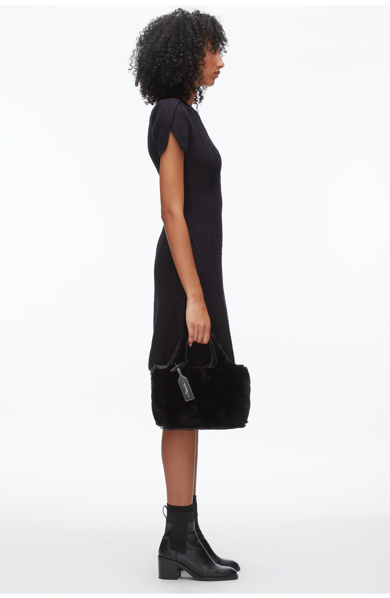 3.1 Phillip Lim Faux Fur Market Tote, Alternate, color, Black