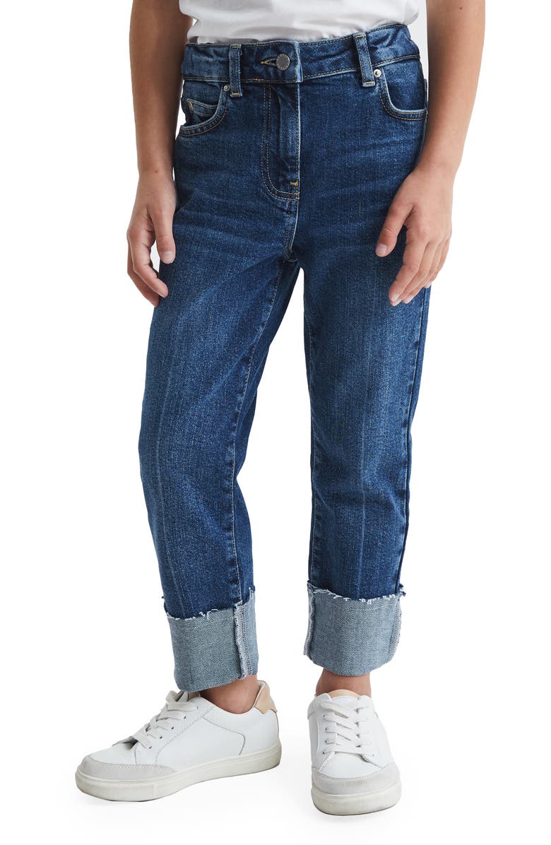 Reiss Kids' Bradie Turn Up Relaxed Fit Jeans, Alternate, color, 