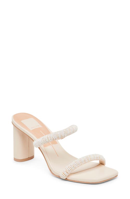Dolce Vita Nolah Slide Sandal In Ivory Multi Beads