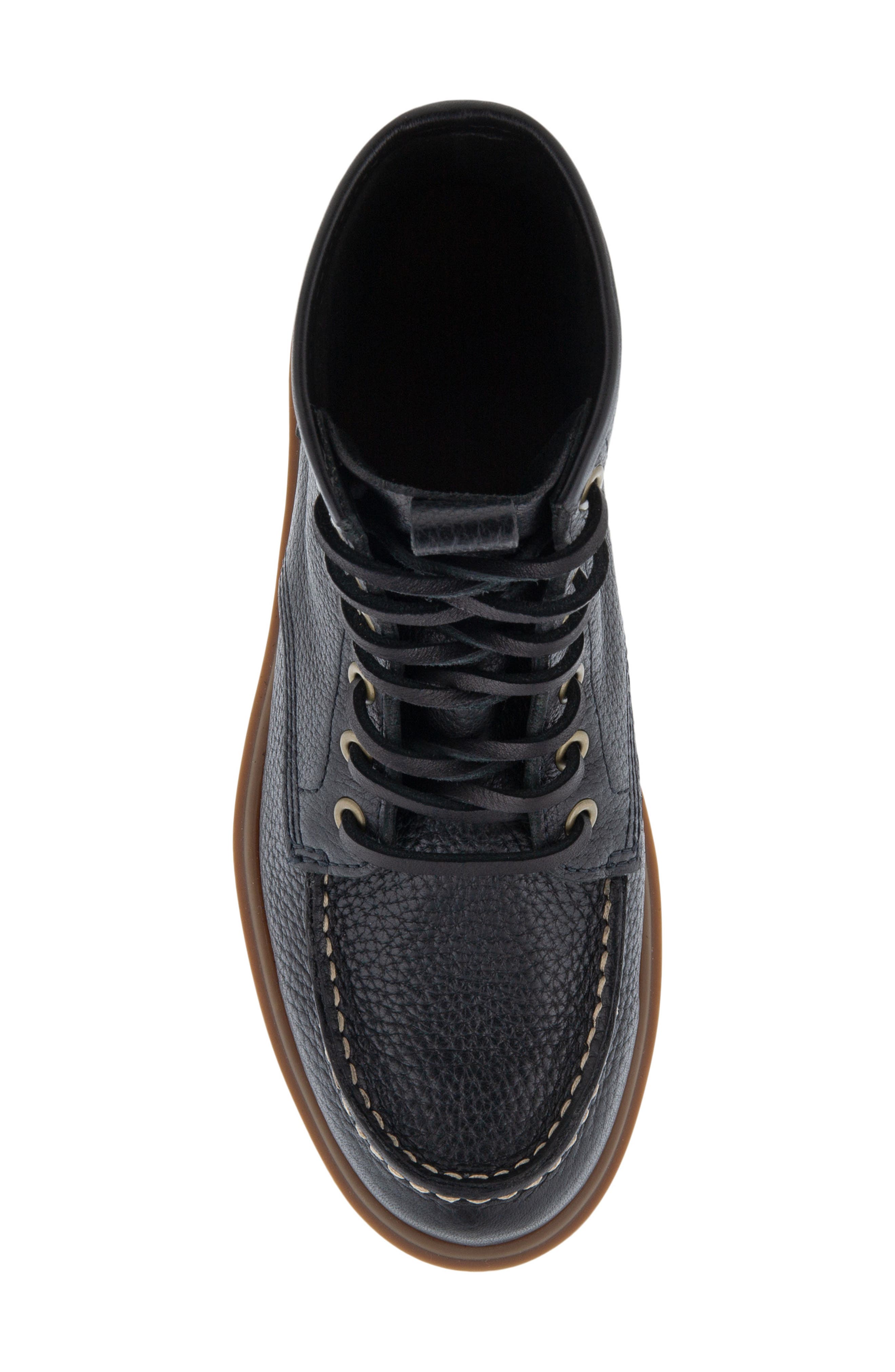 ECCO Staker Moc Toe Water Repellent Lace-Up Leather Boot, Alternate, color, 