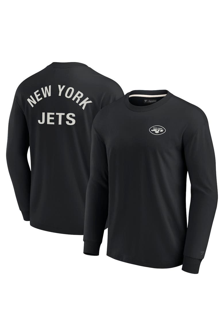 Unisex Fanatics Signature Black New York Jets Super Soft Long Sleeve T-Shirt, Main, color, Black