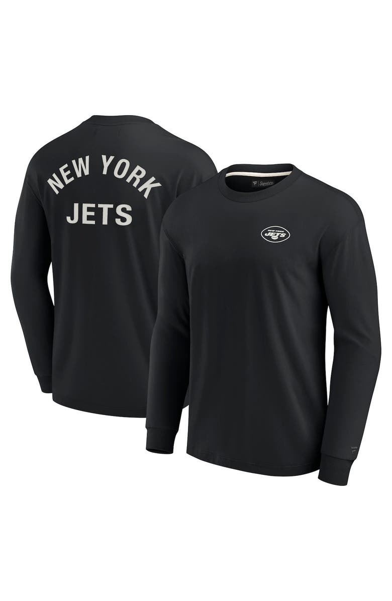 Fanatics Signature Unisex Fanatics Signature Black New York Jets Super Soft Long Sleeve T-Shirt, Main, color, Black