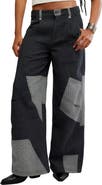 Free People This or That Patchwork Wide Leg Pants