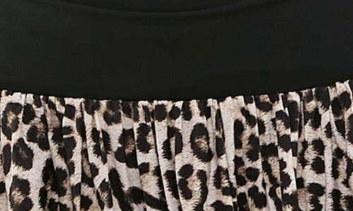 Socialite Off-the-shoulder Mix Media Midi Dress