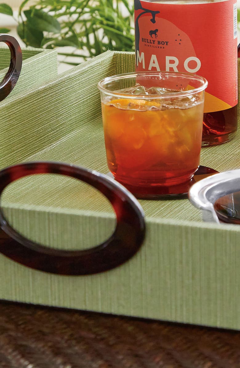 Mariposa Faux Grasscloth Tray, Alternate, color,