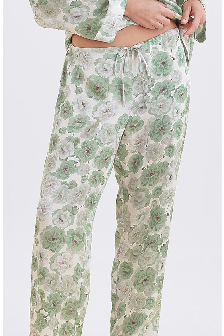 Florence Cotton Sateen Pajamas, Alternate, color, TEA GREEN