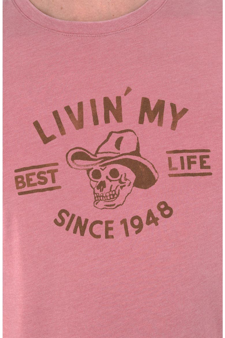 Livin' My Best Life Graphic T-Shirt, Alternate, color, MEDIUM PINK