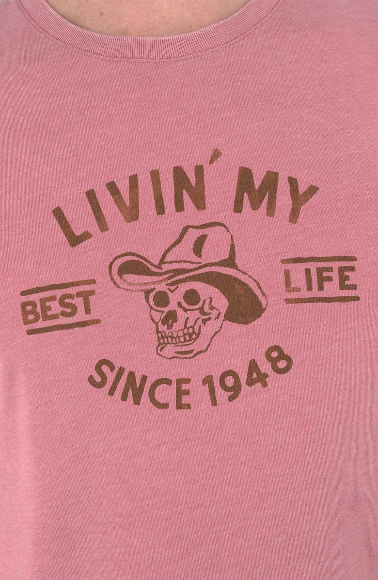 Devil-Dog Dungarees Livin' My Best Life Graphic T-Shirt, Alternate, color, Medium Pink