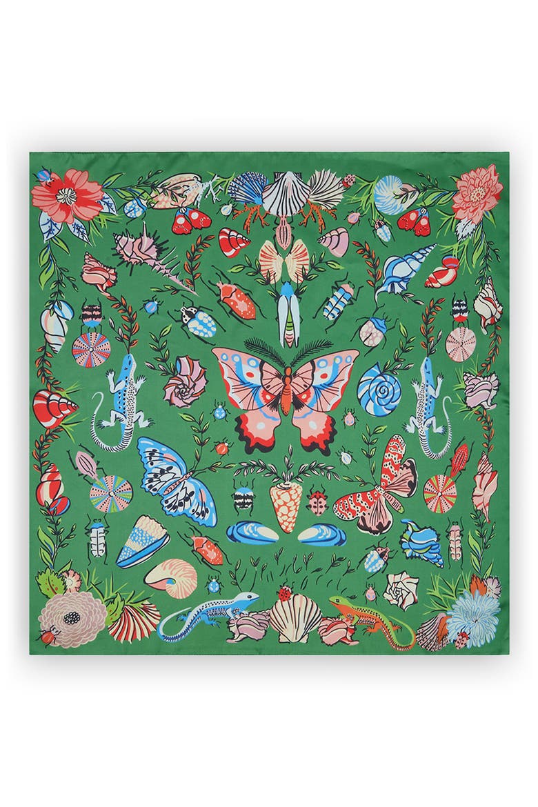 Motif Satin Bandana, Alternate, color, GREEN