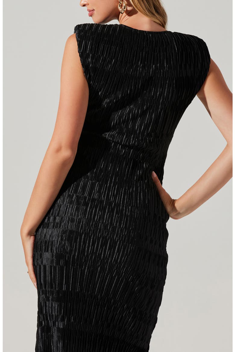Nyah Ruched Velvet Dress, Alternate, color, BLACK