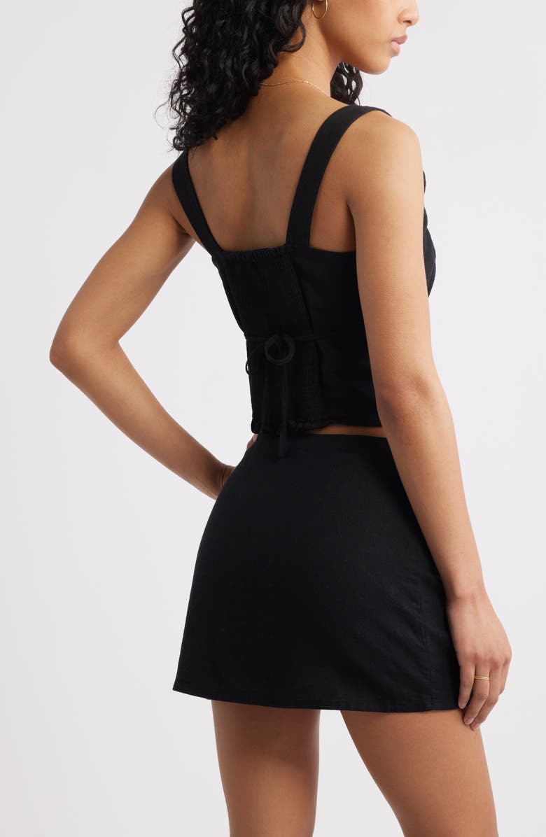 BP. Linen Blend Corset Top, Alternate, color, 