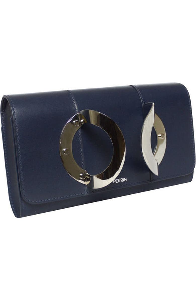 PERRIN PARIS La Croisette Strass Clutch, Alternate, color, Navy